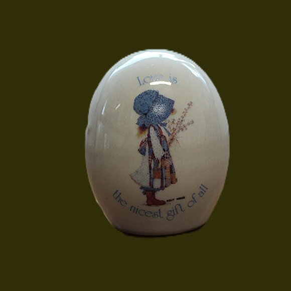 2~Holly Hobbie Decorative Porcelain Eggs Figurine - "Love is and Home is" - East - Picture 2 of 6